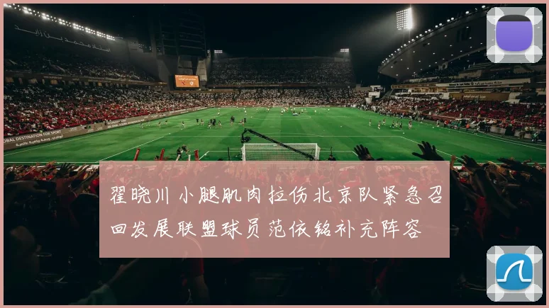 翟晓川小腿肌肉拉伤北京队紧急召回发展联盟球员范依铭补充阵容